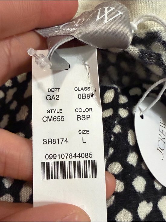 J crew Featherweight cashmere cardigan in spot print - Picture 2 of 2
